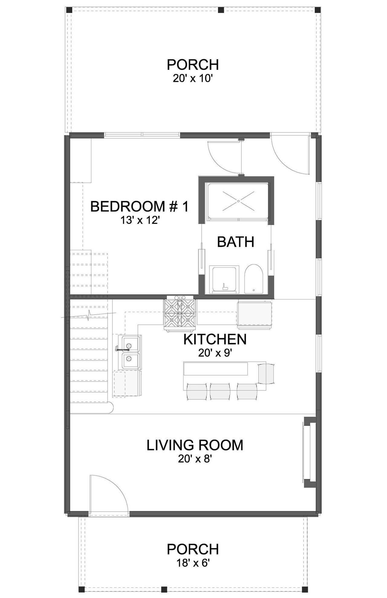 Cottage House Plan - Royal Tern 69336 - 1st Floor Plan