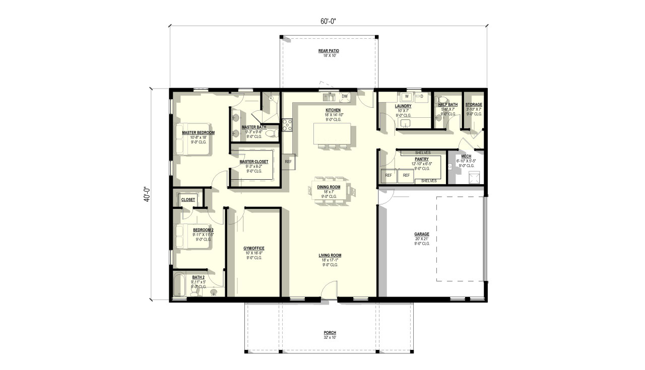 Country House Plan - Mulberry 78949 - 1st Floor Plan