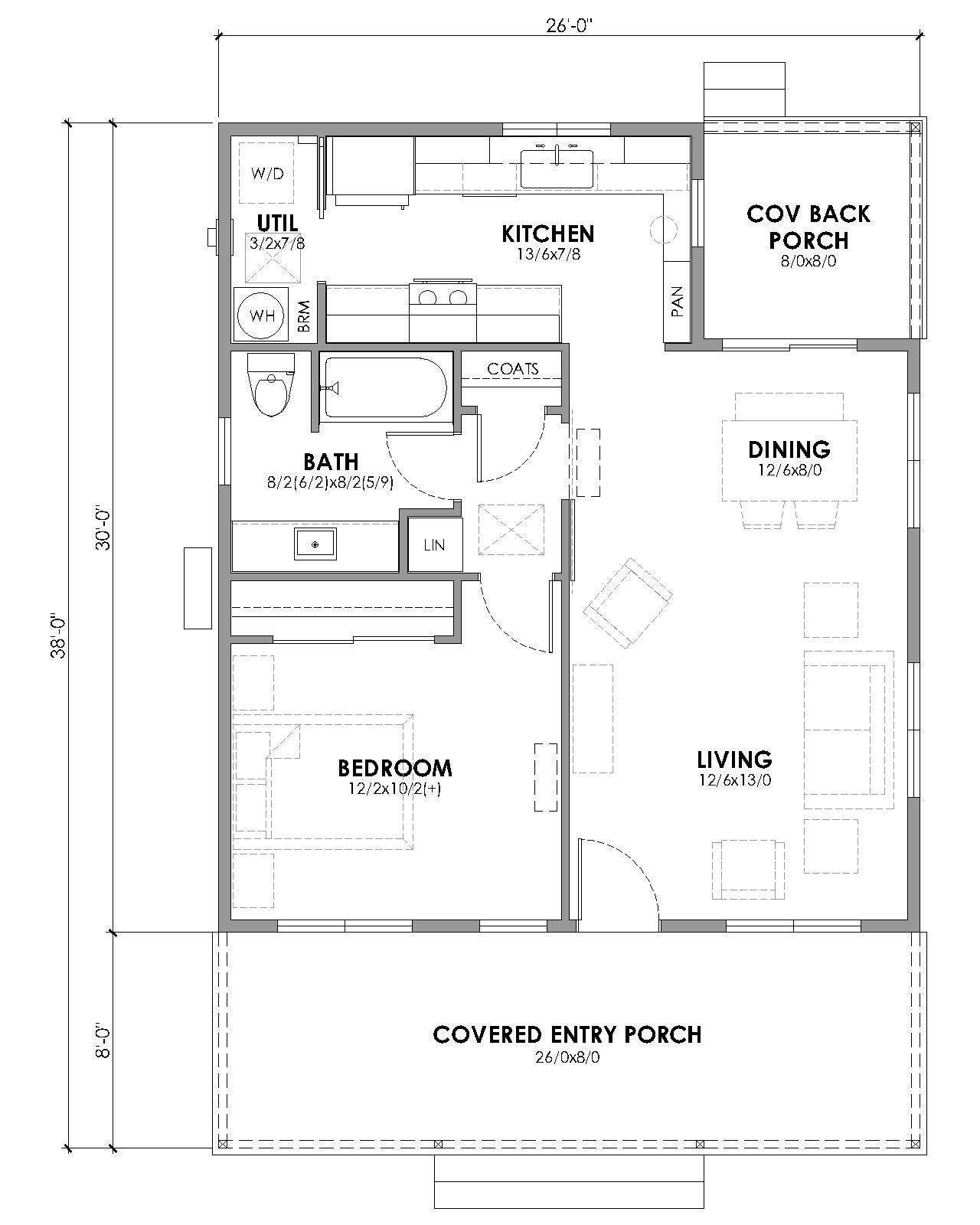 Country House Plan - Lisa 44811 - 1st Floor Plan