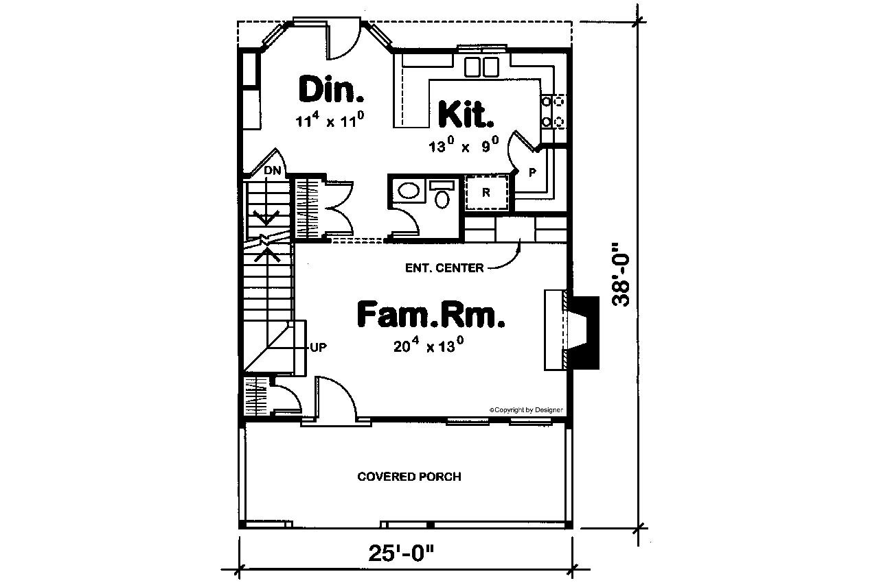 Traditional House Plan - Copeland 90993 - 1st Floor Plan