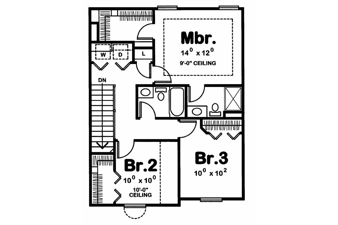 Secondary Image - Traditional House Plan - Copeland 90993 - 2nd Floor Plan