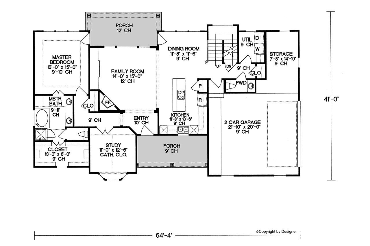 Craftsman House Plan - Sherwood Estate 32393 - 1st Floor Plan