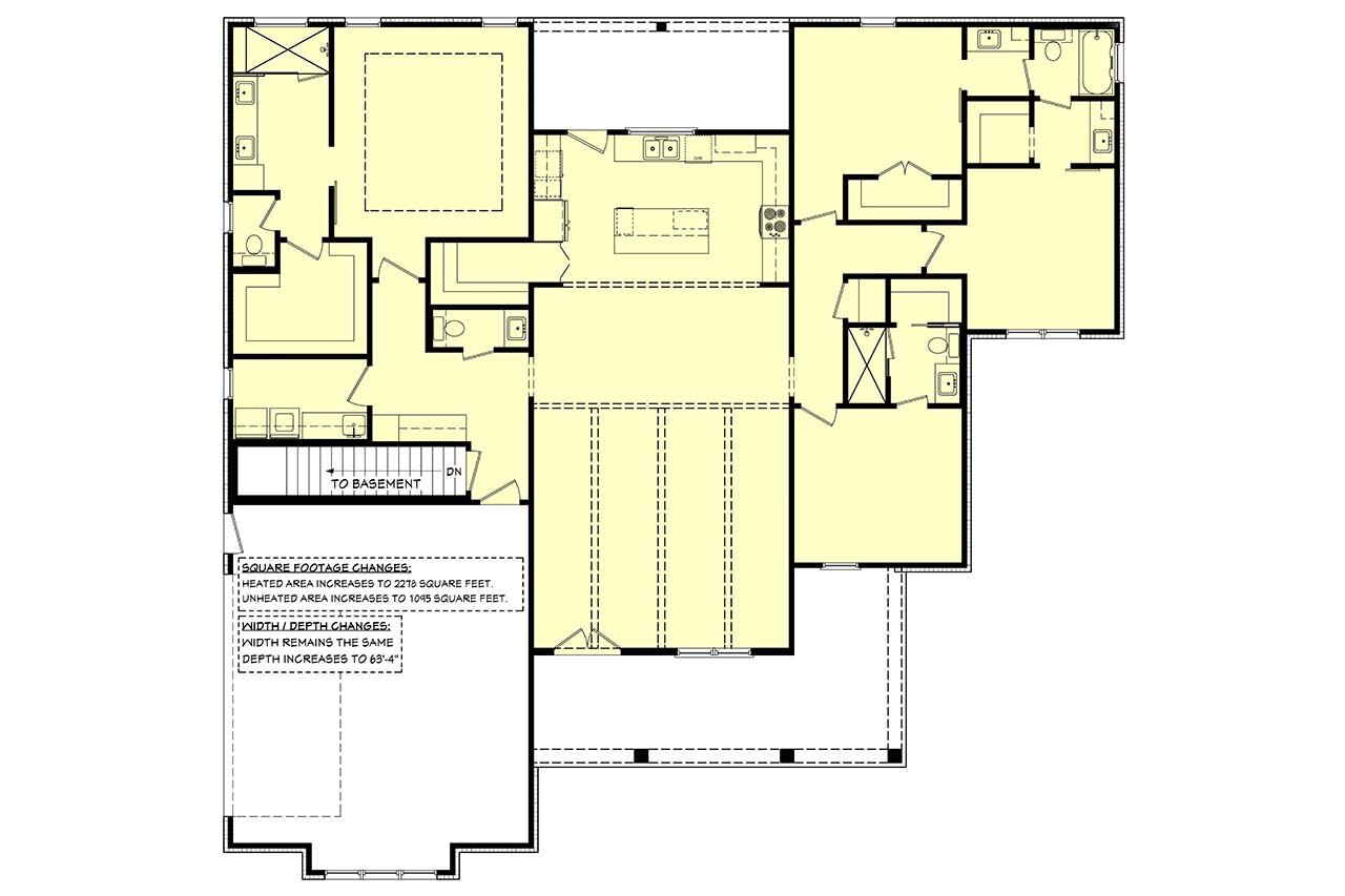 Farmhouse House Plan - Charlotte Park 82296 - Optional Floor Plan