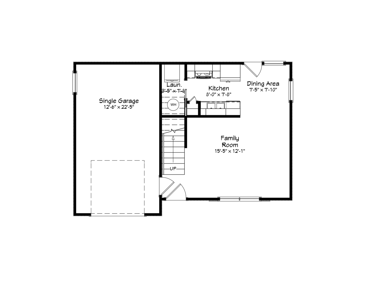 Traditional House Plan - 14160 - 1st Floor Plan