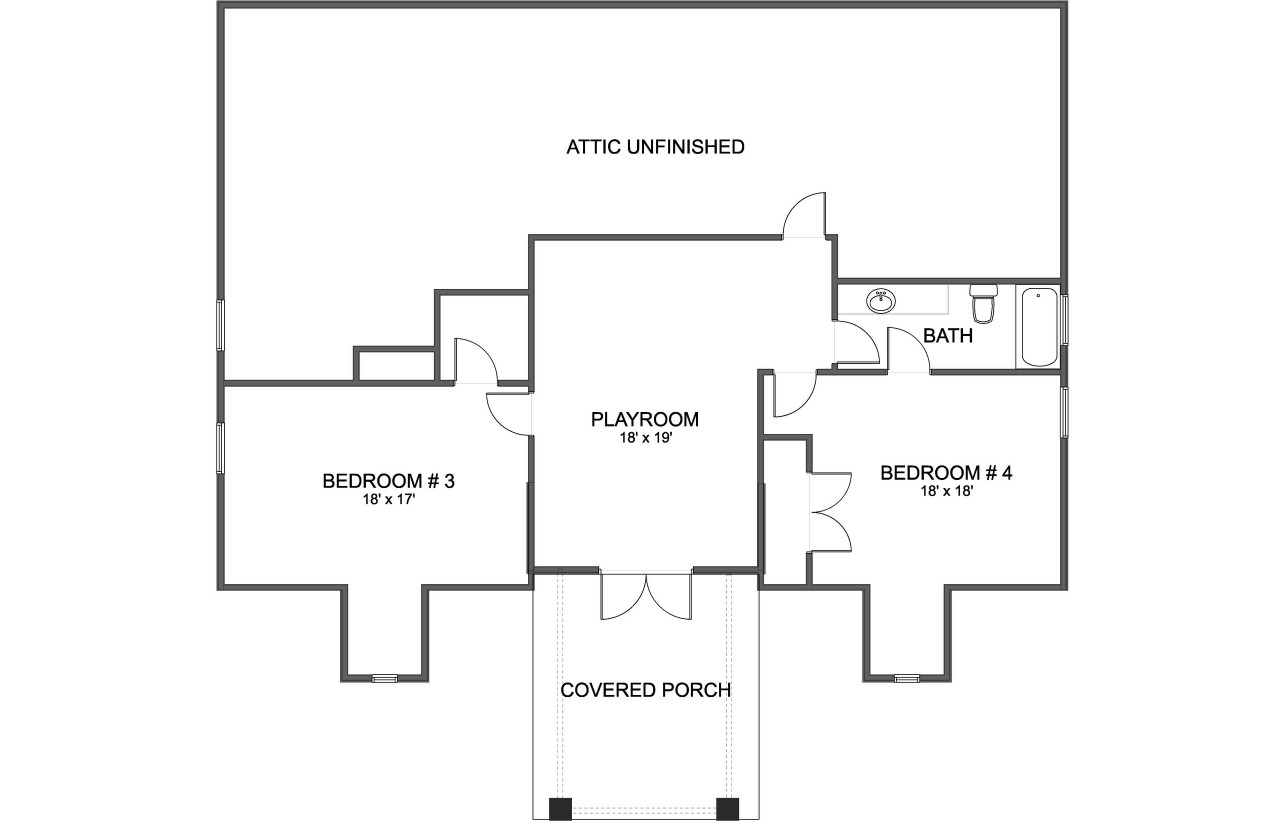 Secondary Image - Craftsman House Plan - The Baileyton 28091 - 2nd Floor Plan