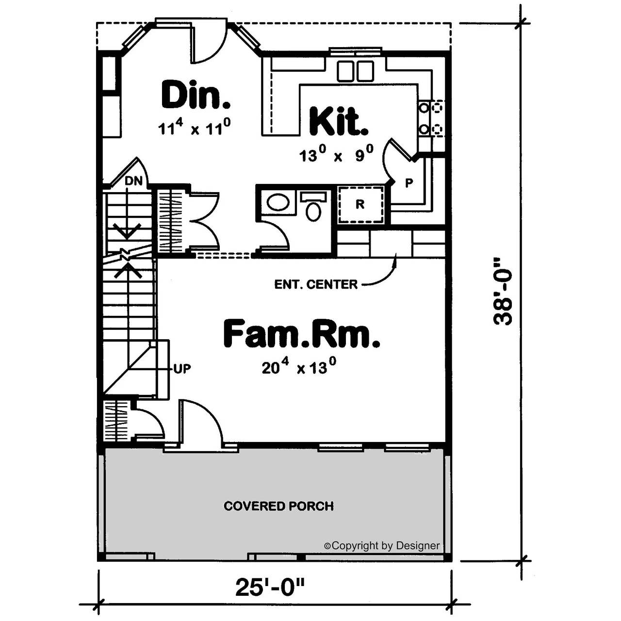 Farmhouse House Plan - Copeland Modern Farmhouse 59027 - 1st Floor Plan
