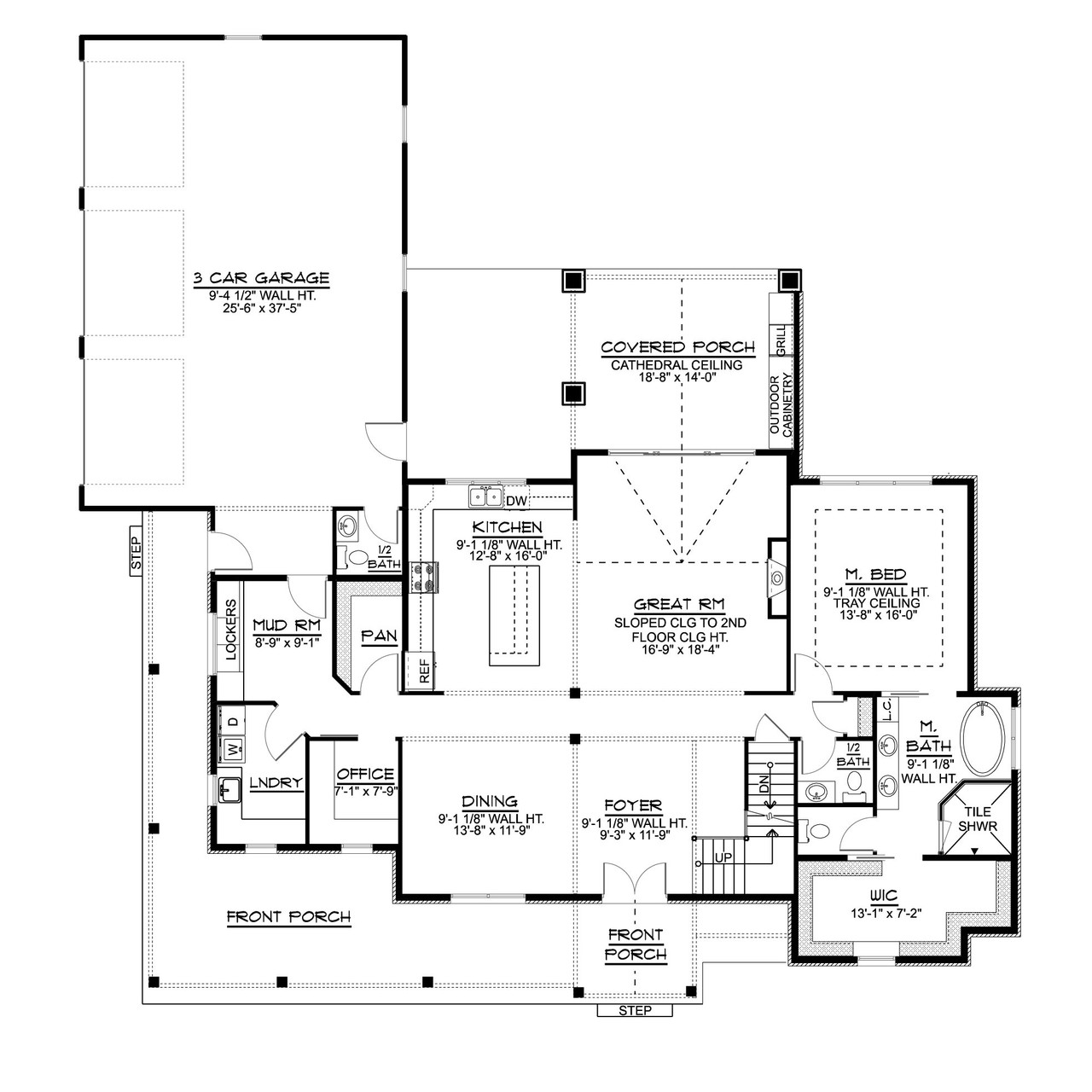 Farmhouse House Plan - 60924 - 1st Floor Plan