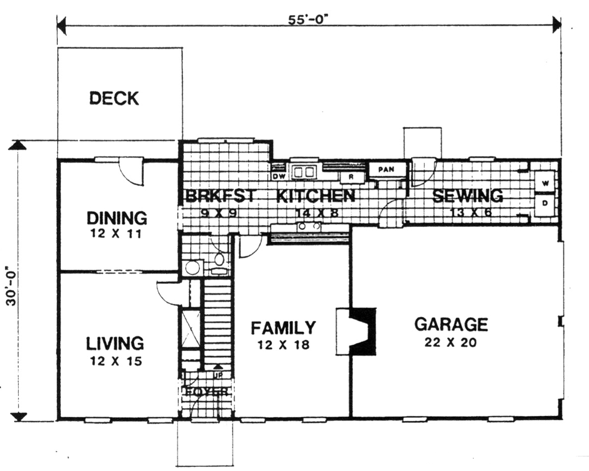 Traditional House Plan - Easton 52537 - 1st Floor Plan