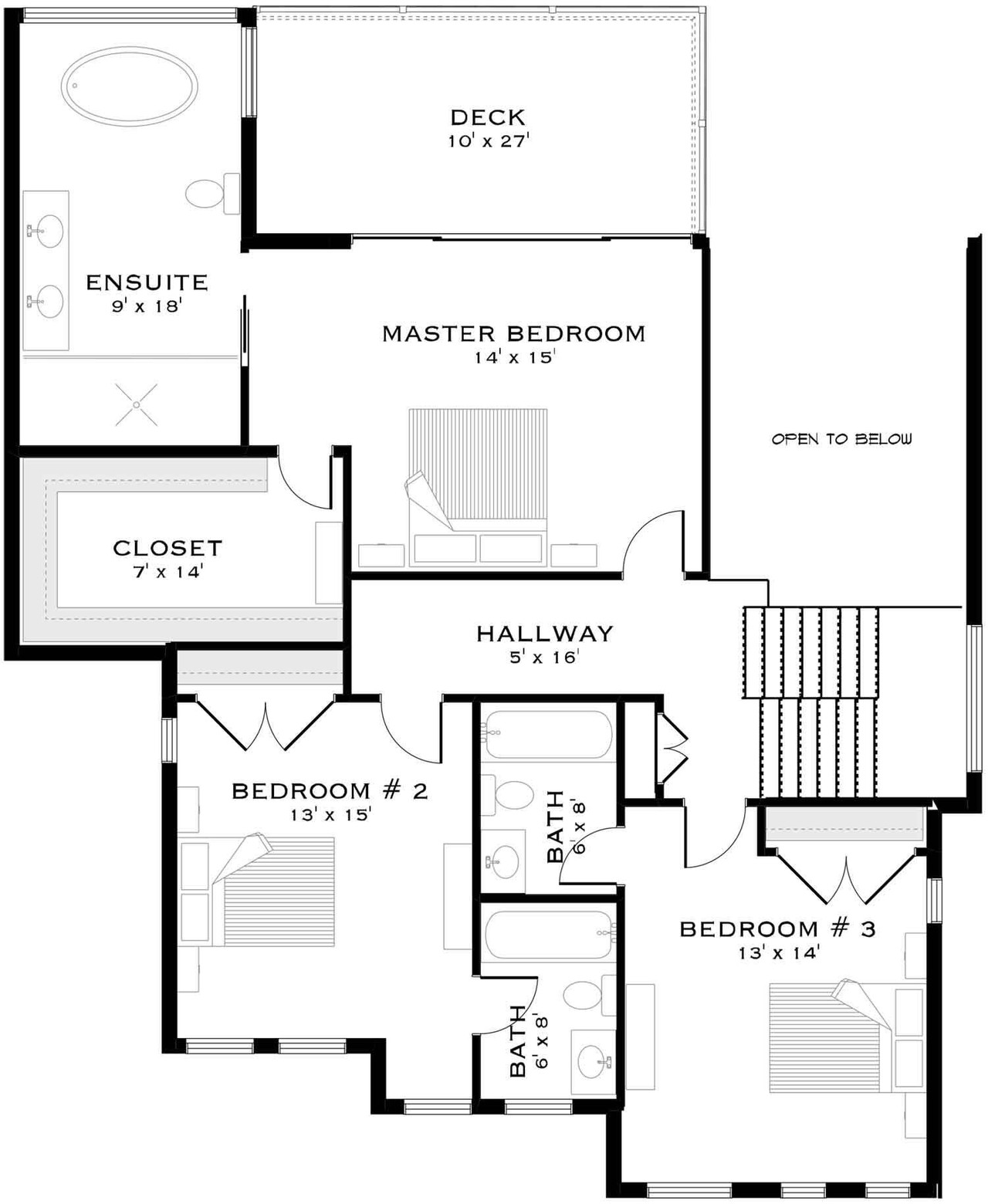 Contemporary House Plan - The Parkside 65384 - 2nd Floor Plan