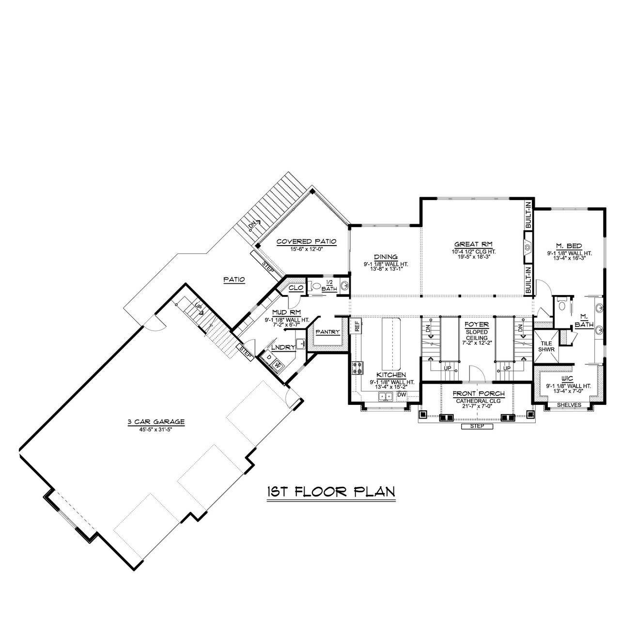 Farmhouse House Plan - 20672 - 1st Floor Plan