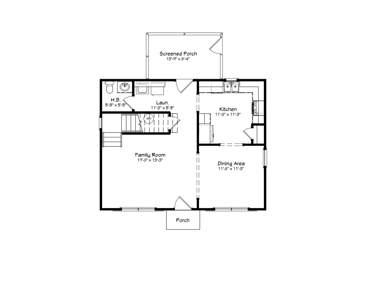 Traditional House Plan - 76704 - 1st Floor Plan