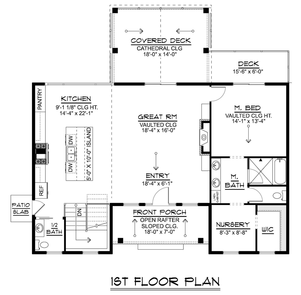 Contemporary House Plan - 28679 - 1st Floor Plan