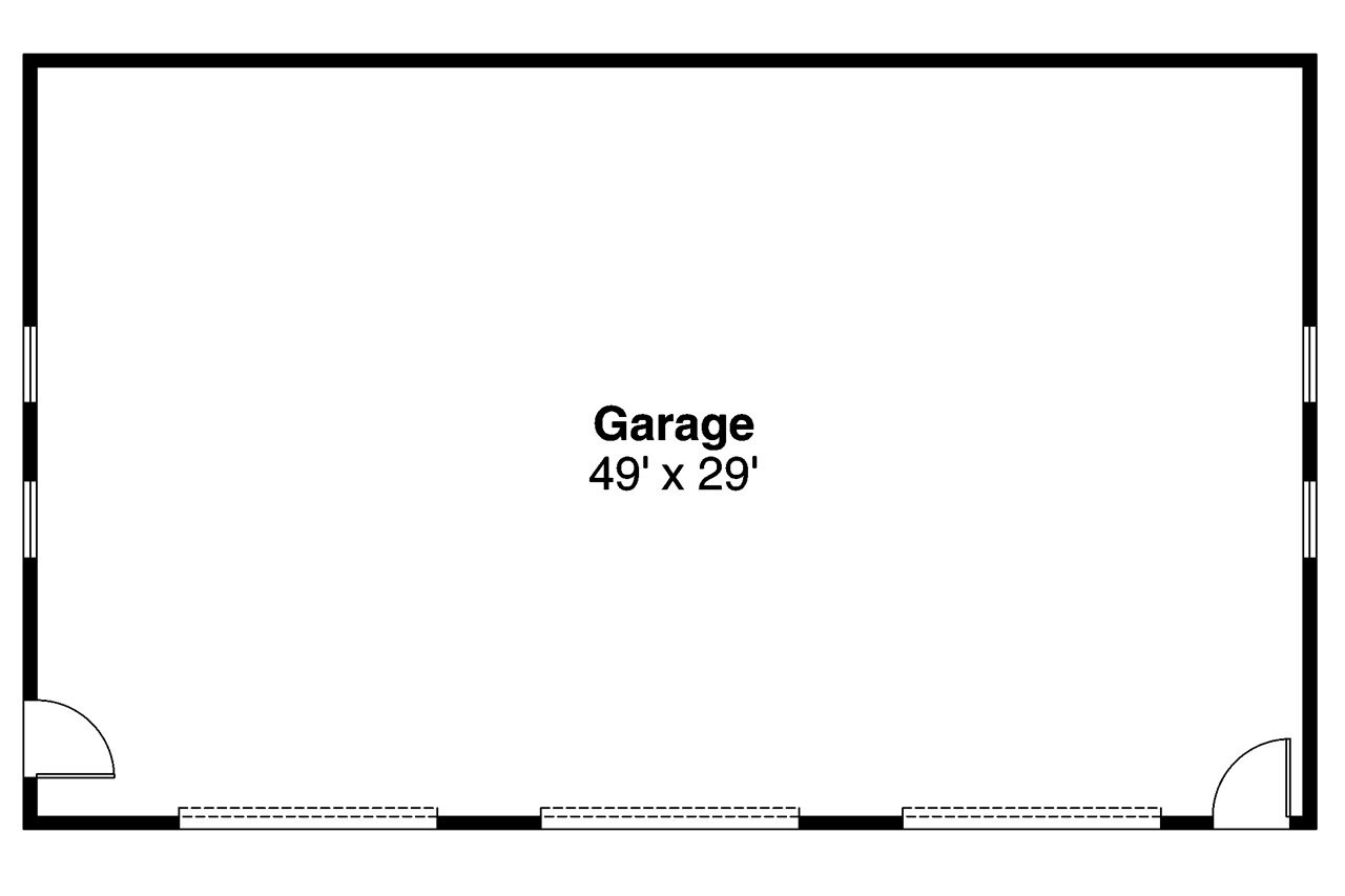 Traditional House Plan - Garage 59537 - 1st Floor Plan