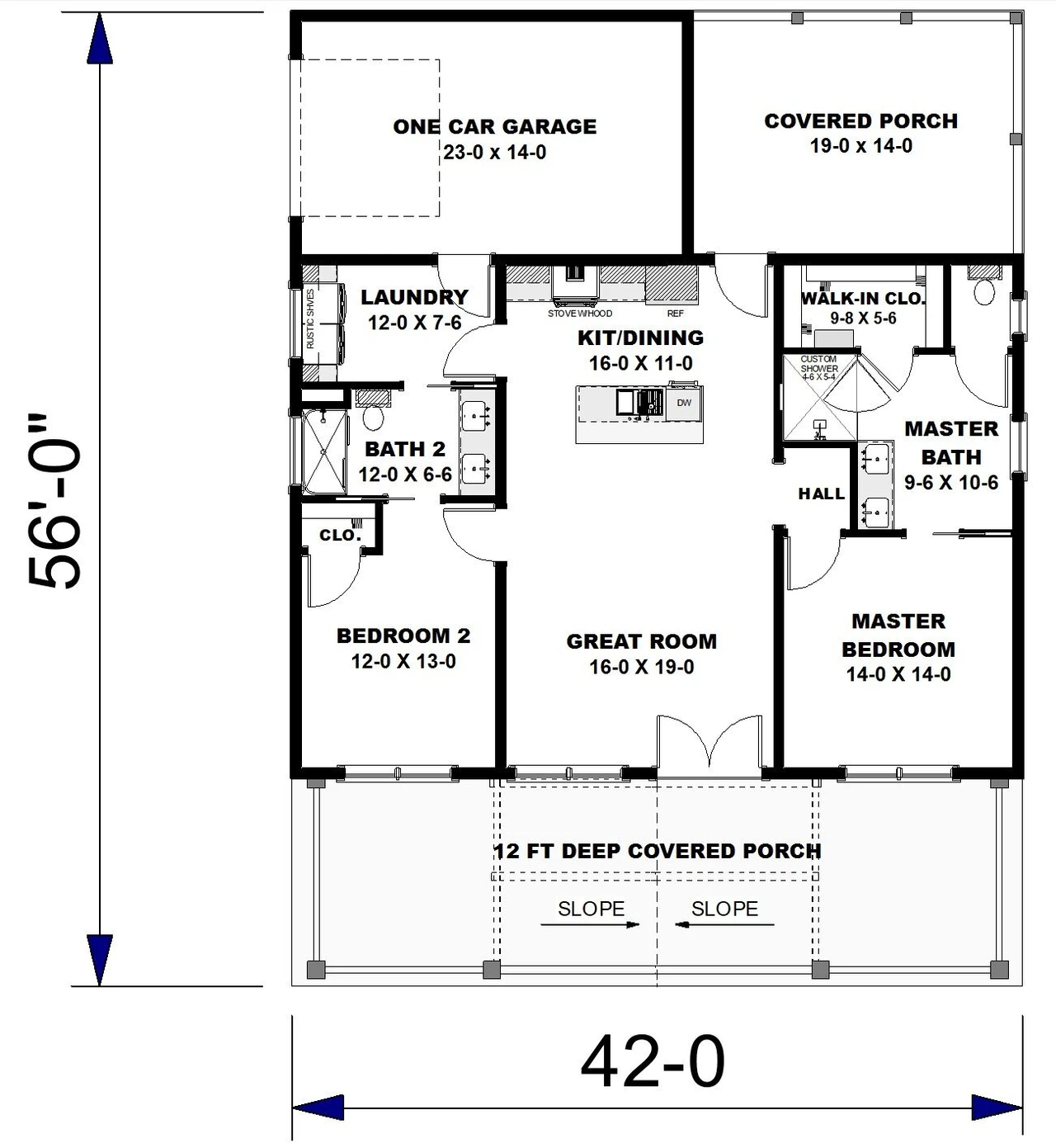 Farmhouse House Plan - 84199 - 1st Floor Plan