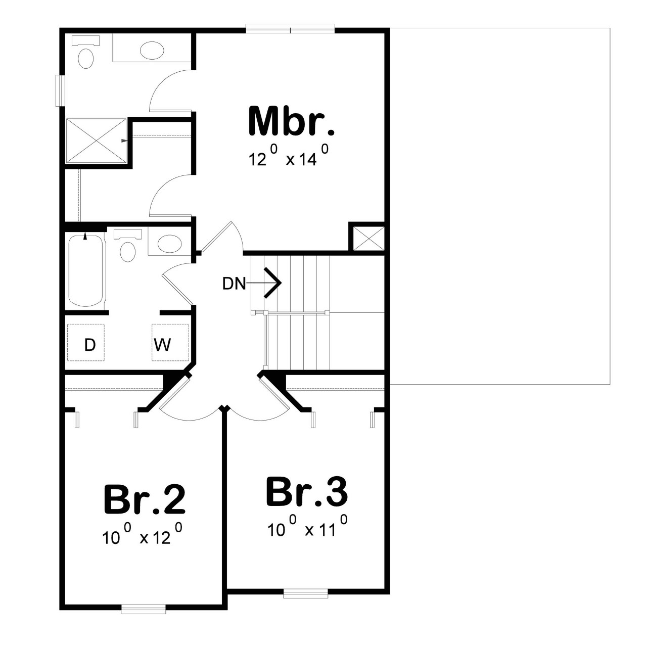 Traditional House Plan - Gavin 77791 - 2nd Floor Plan