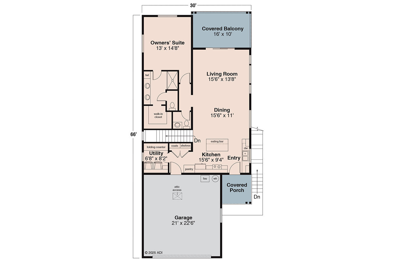 Cottage House Plan - Willow Bend 26454 - 1st Floor Plan