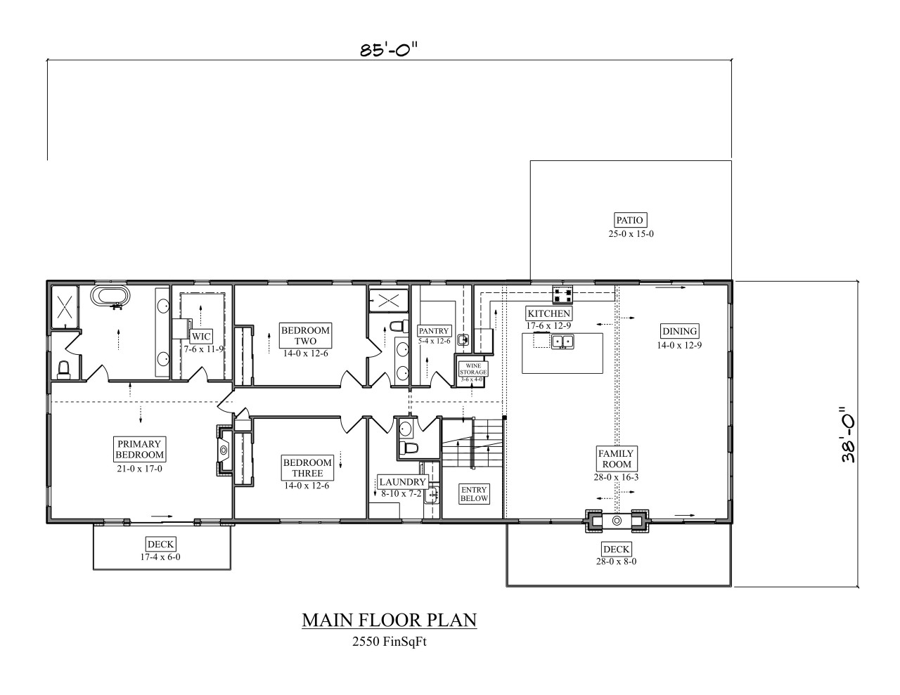 Mountain Rustic House Plan - Lodgepole 90944 - 1st Floor Plan