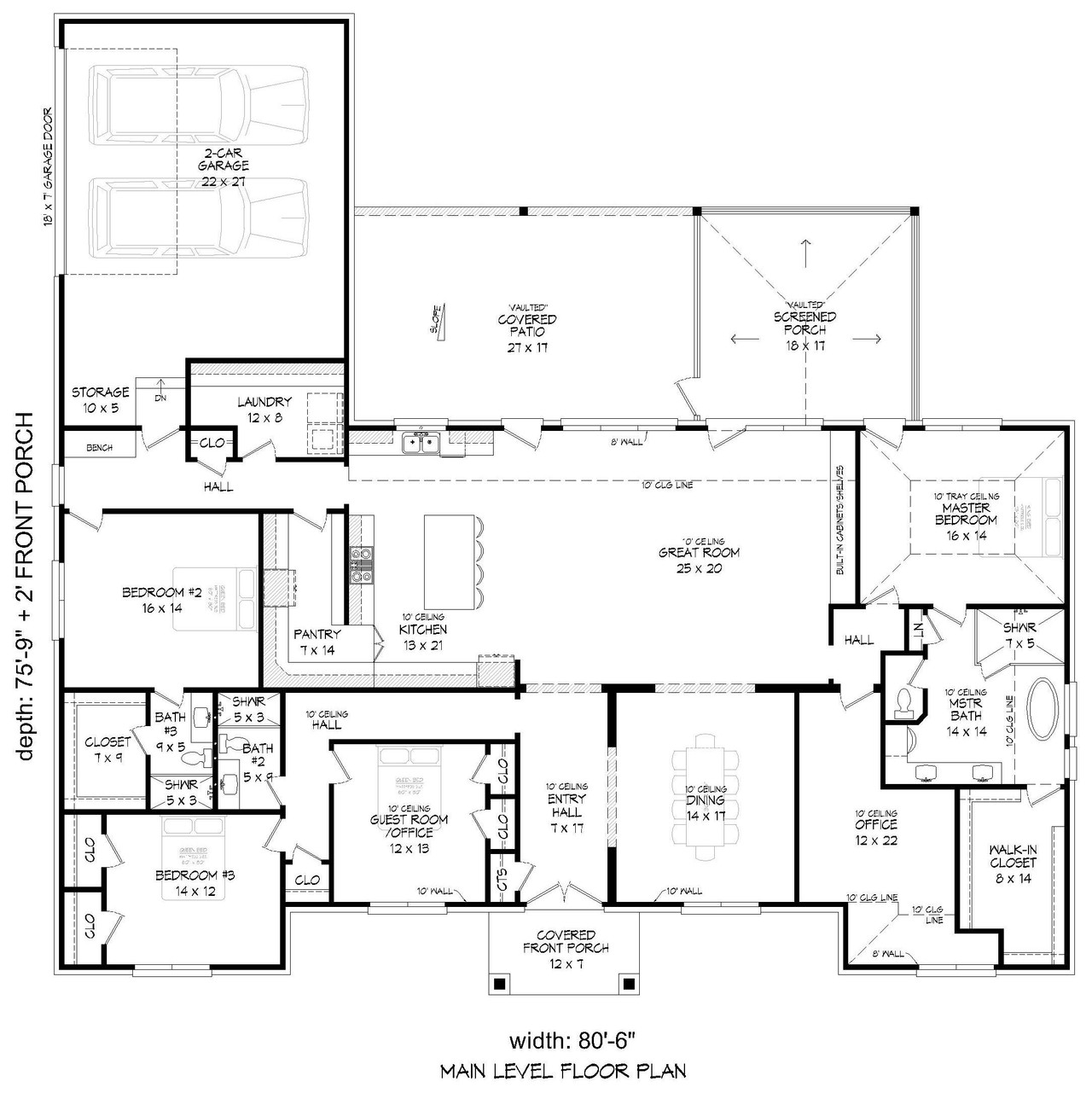 Classic House Plan - Whiteville 46892 - 1st Floor Plan