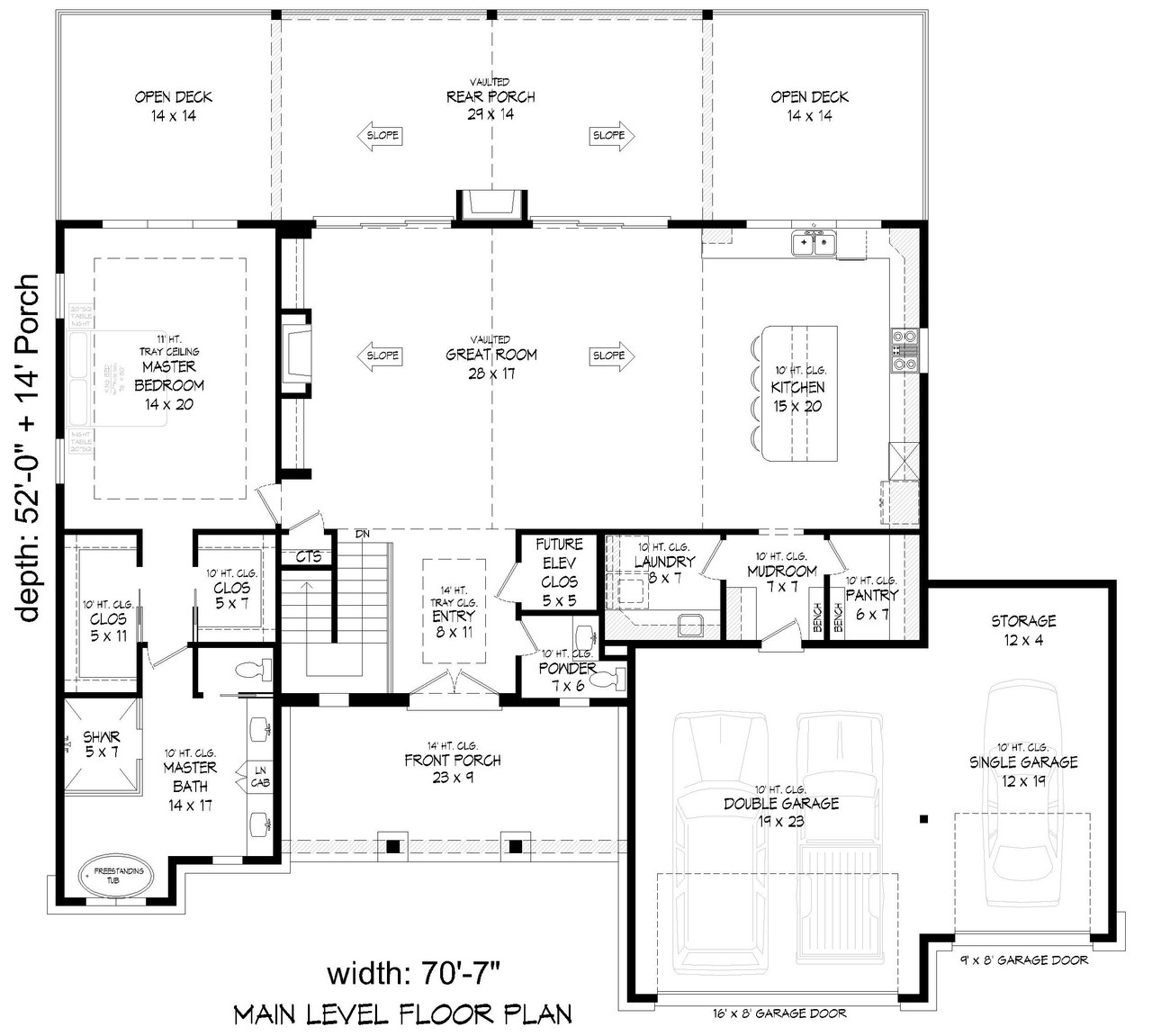 Farmhouse House Plan - Mountain Lookout 58036 - 1st Floor Plan