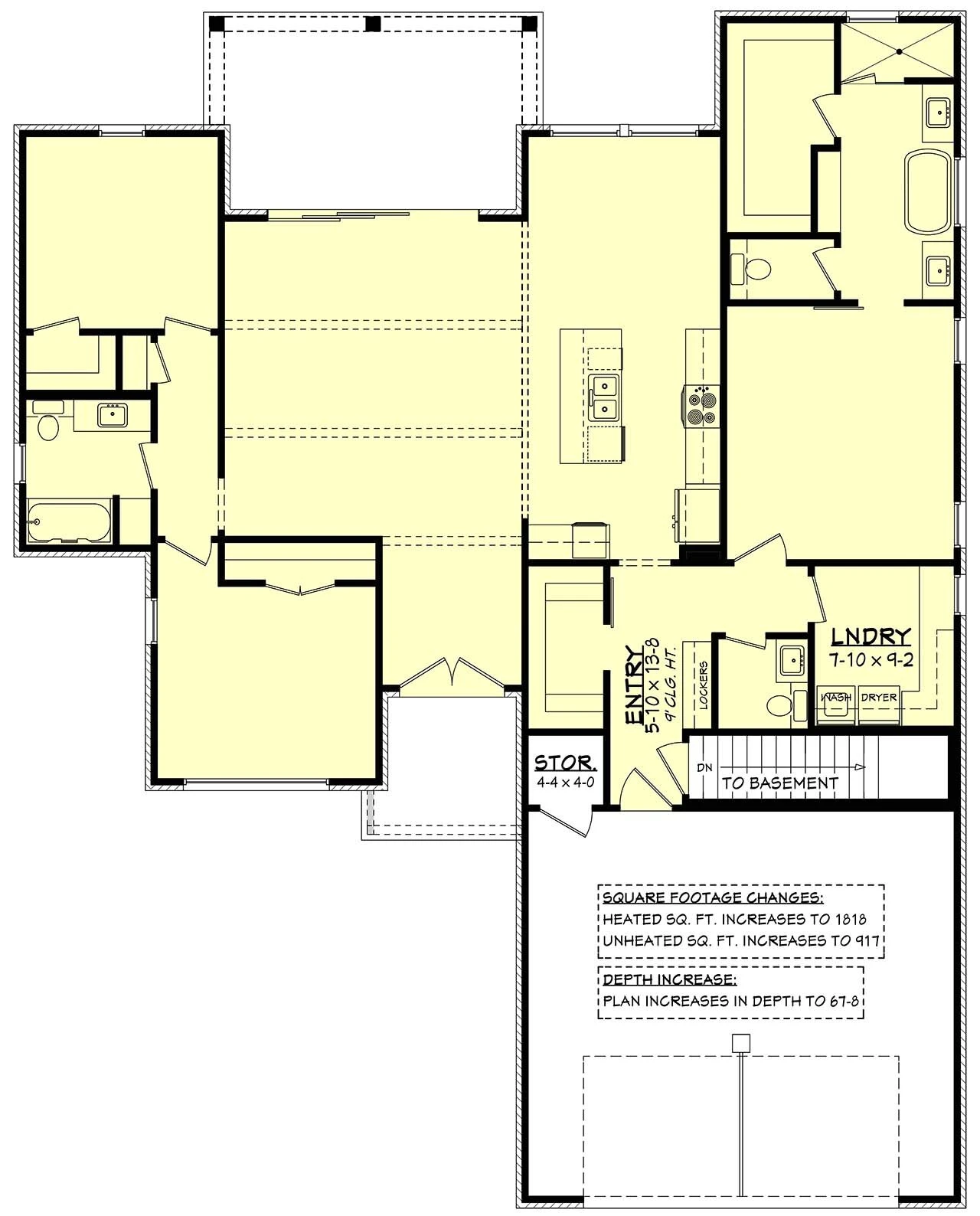 Farmhouse House Plan - Nash 47678 - Basement Floor Plan