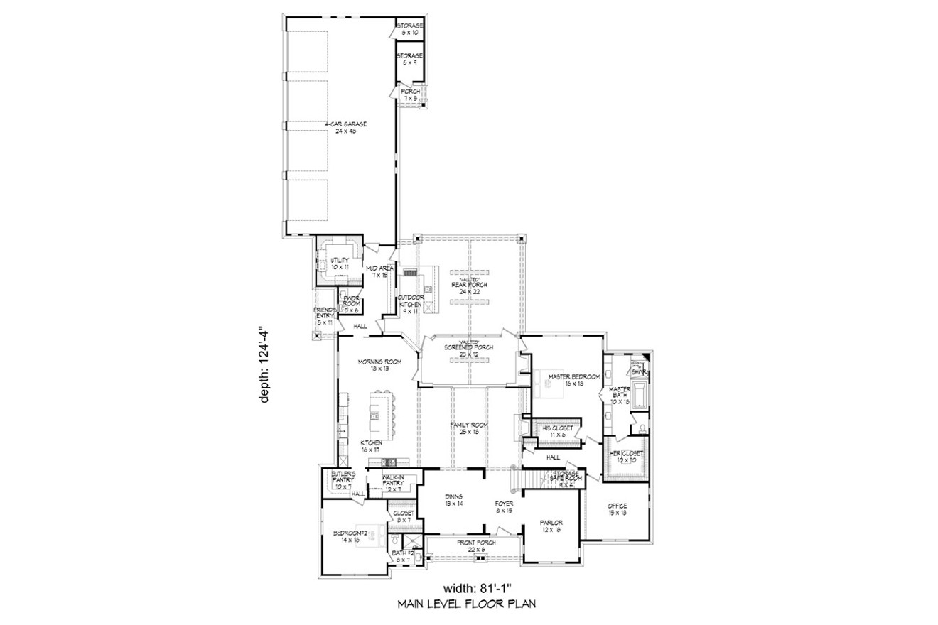 Farmhouse House Plan - Heritage 10019 - 1st Floor Plan