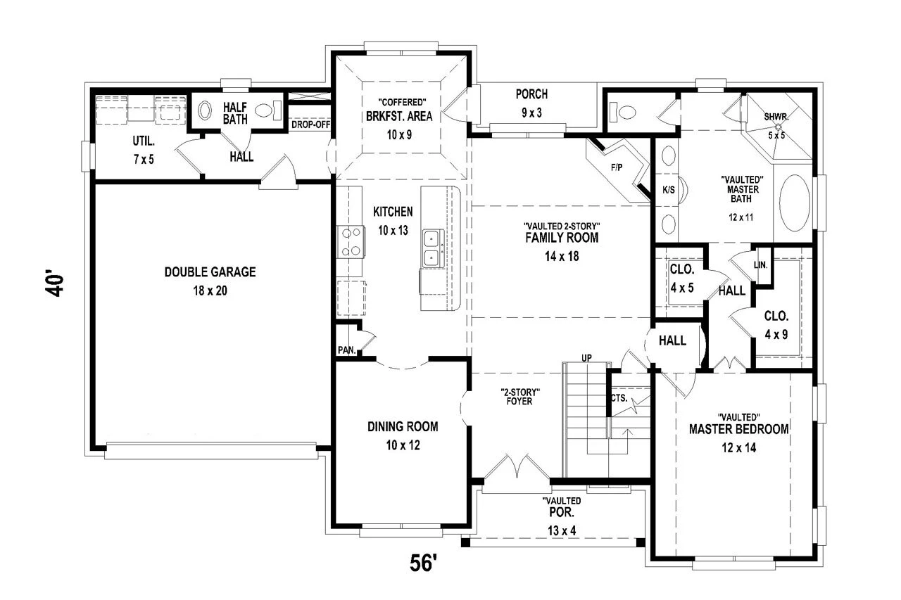 Traditional House Plan - 10178 - 1st Floor Plan