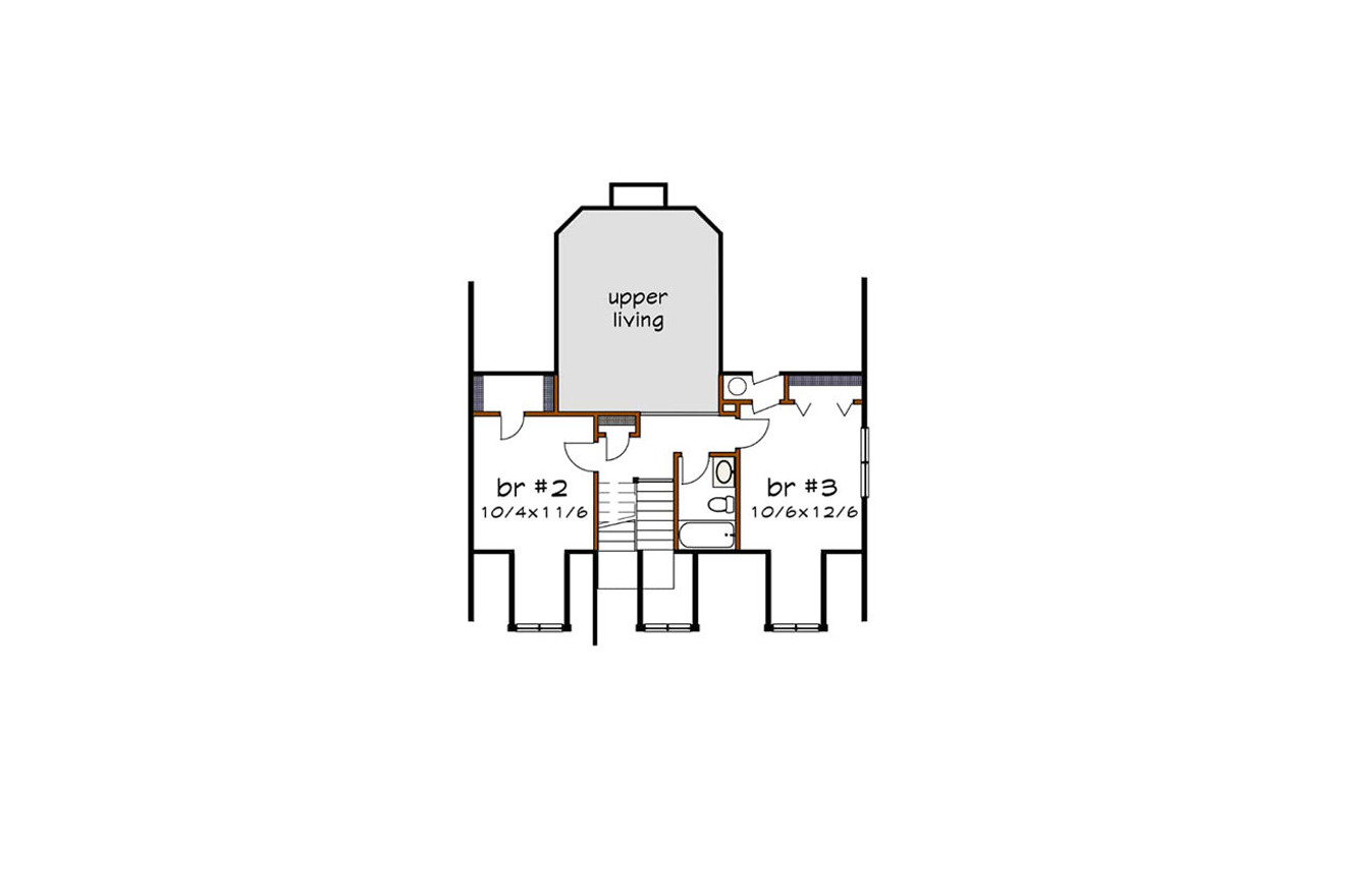 Secondary Image - Country House Plan - 10259 - 2nd Floor Plan