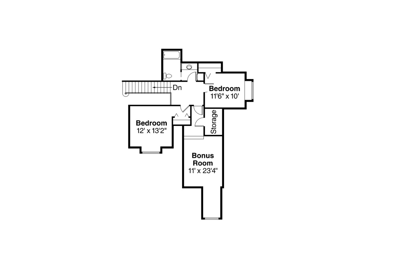 Secondary Image - Contemporary House Plan - Blueridge 10475 - 2nd Floor Plan