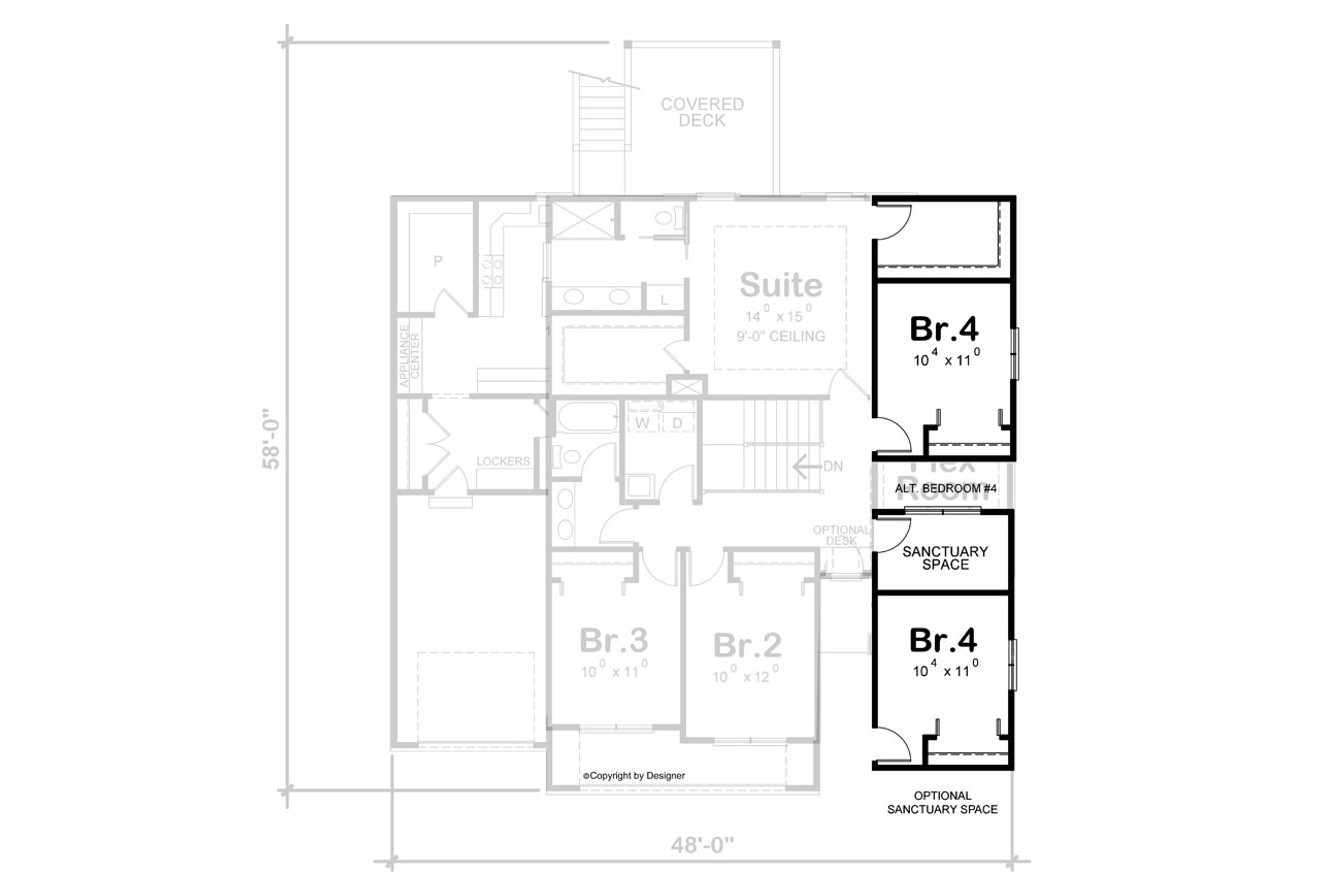 Craftsman House Plan - 10501 - Optional Floor Plan