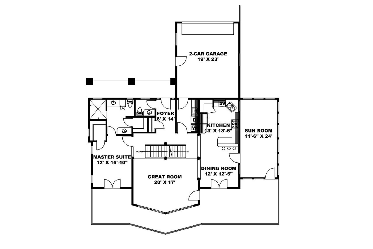 Craftsman House Plan - 10752 - 1st Floor Plan