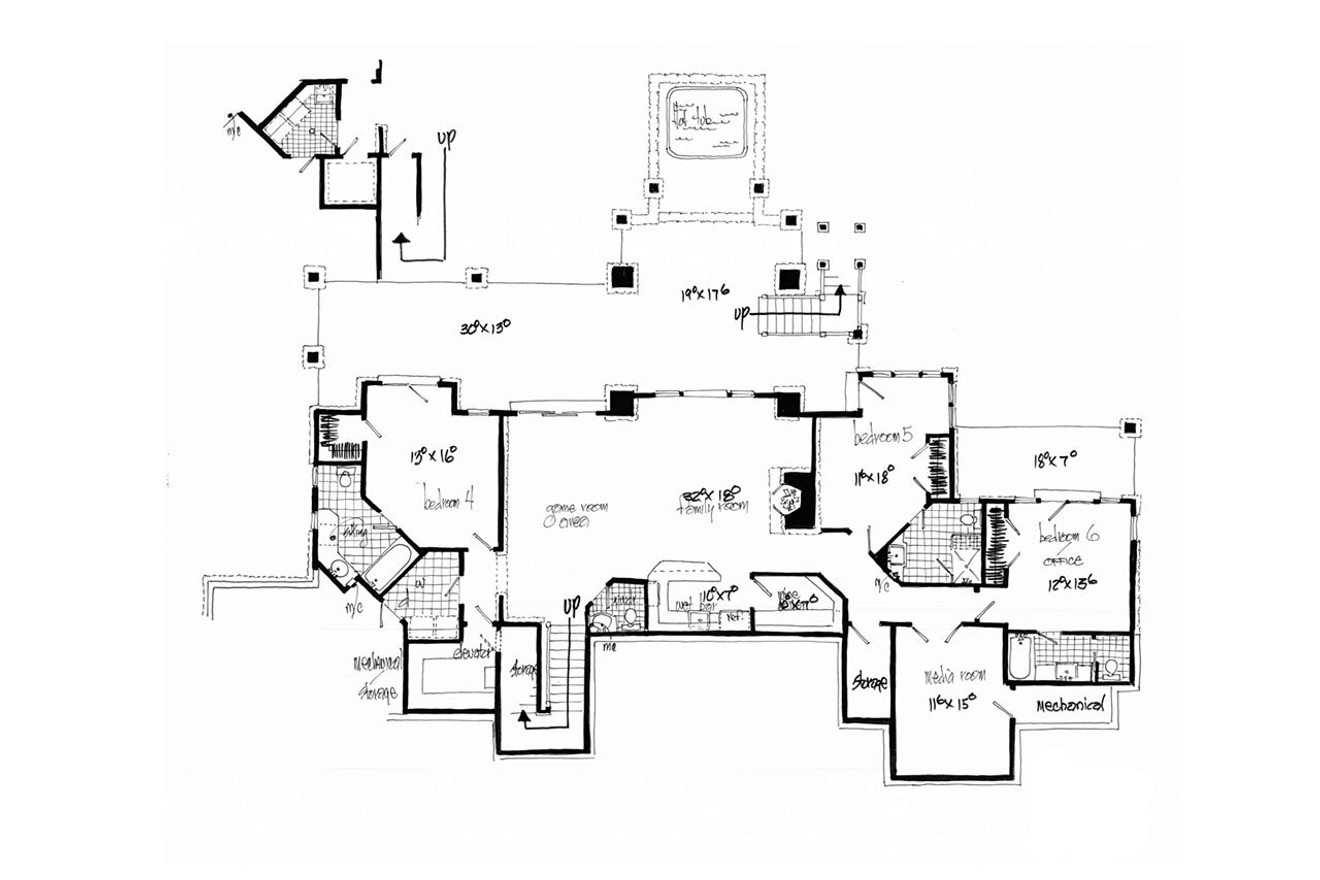 Craftsman House Plan - Stonegate 10775 - Basement Floor Plan