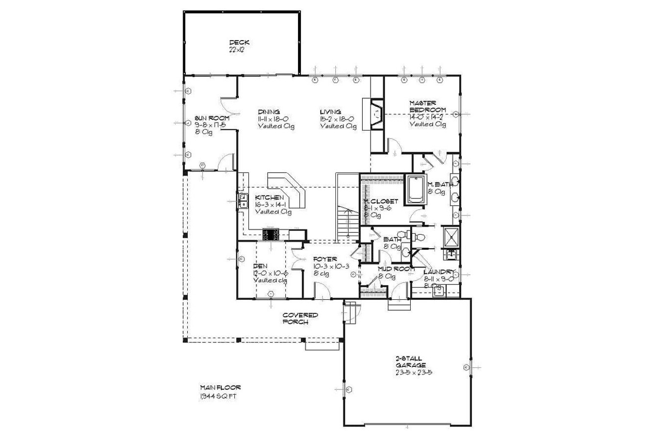 European House Plan - Iris 10920 - 1st Floor Plan