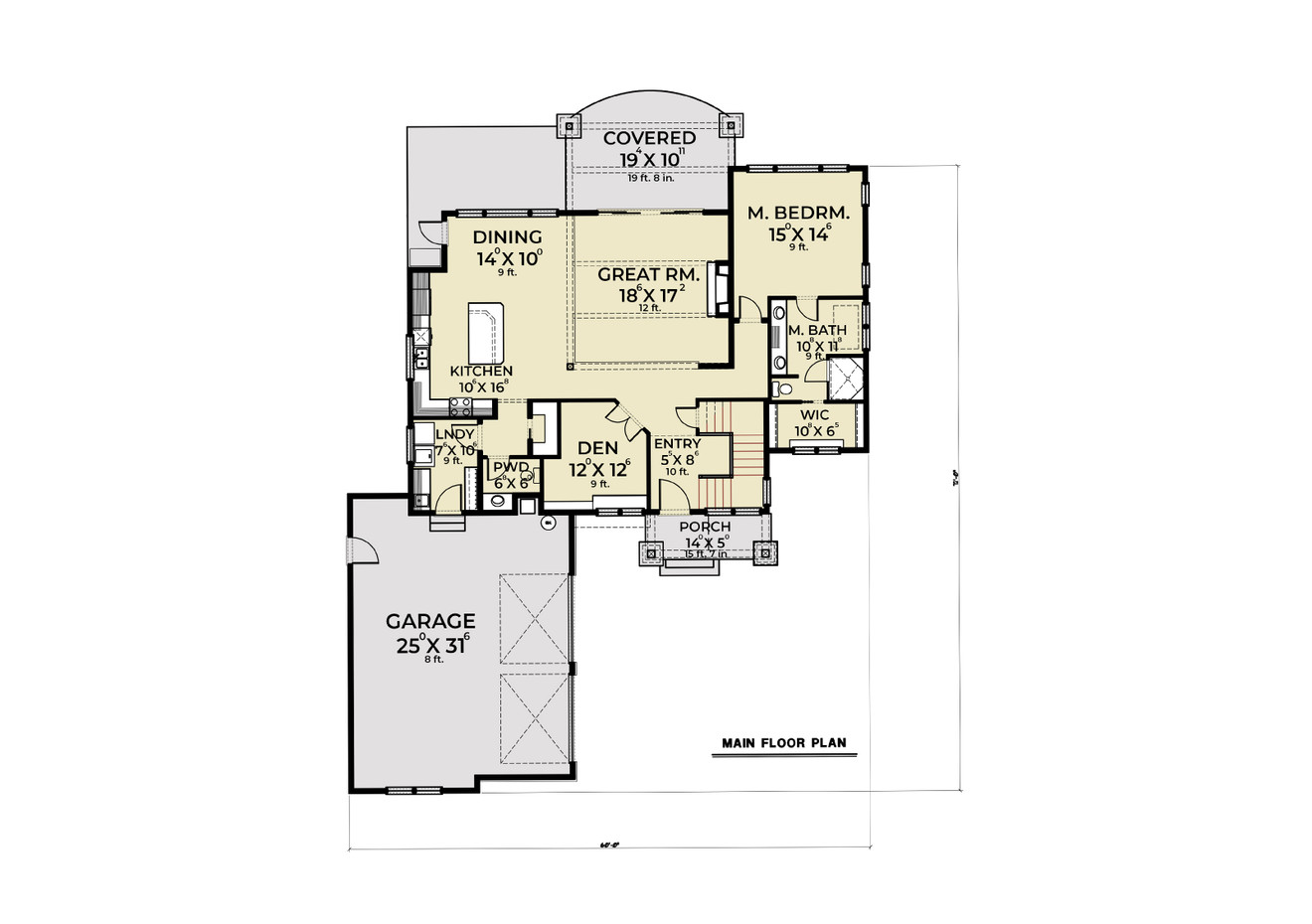 Farmhouse House Plan - 11024 - 1st Floor Plan