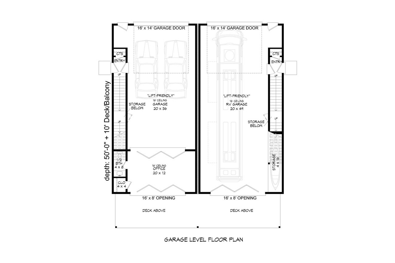 Modern House Plan - Lake Tapps 11104 - 1st Floor Plan