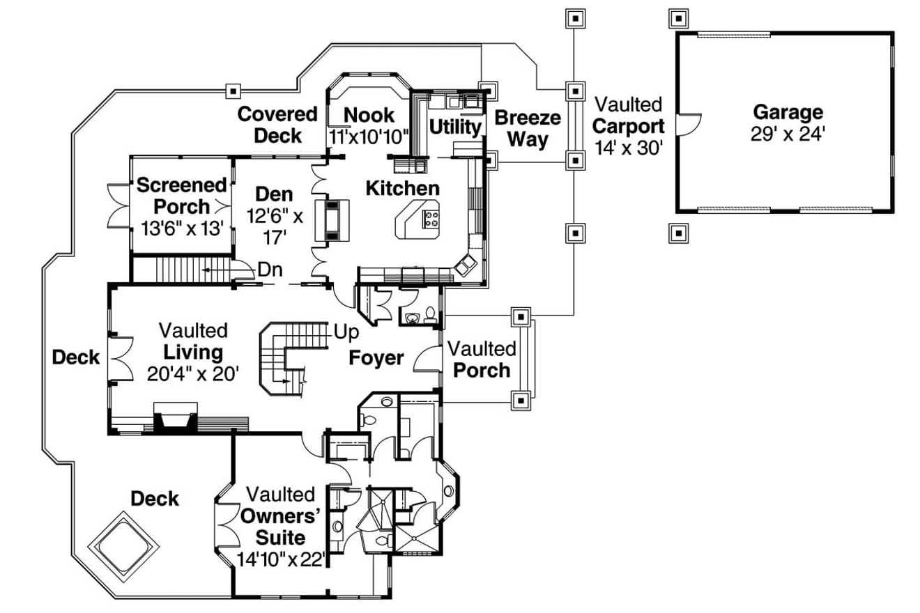 Craftsman House Plan - Colorado 11173 - 1st Floor Plan
