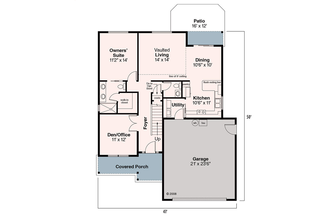 Country House Plan - Chatham 11850 - 1st Floor Plan