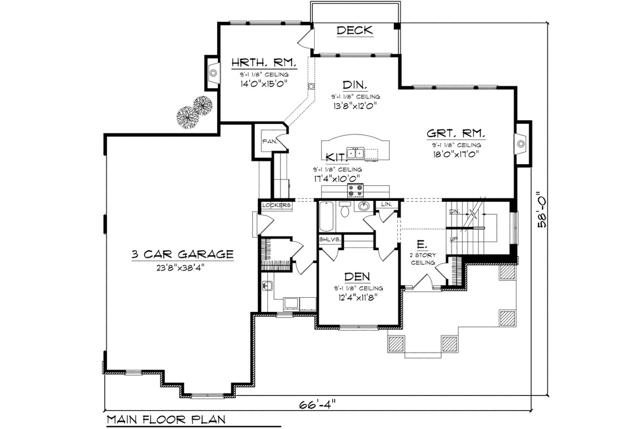 Traditional House Plan - 11855 - 1st Floor Plan