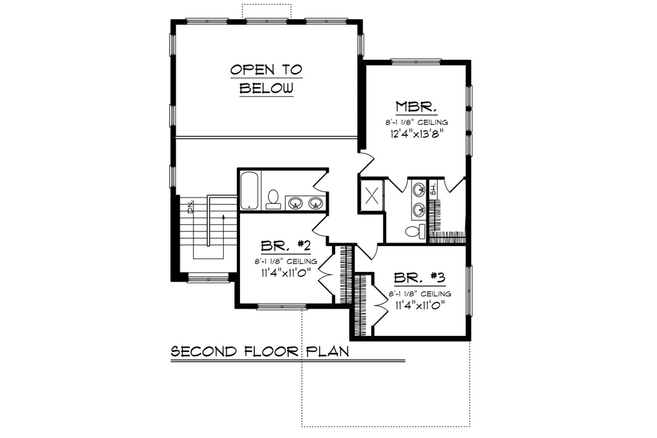 Secondary Image - Craftsman House Plan - 11895 - 2nd Floor Plan