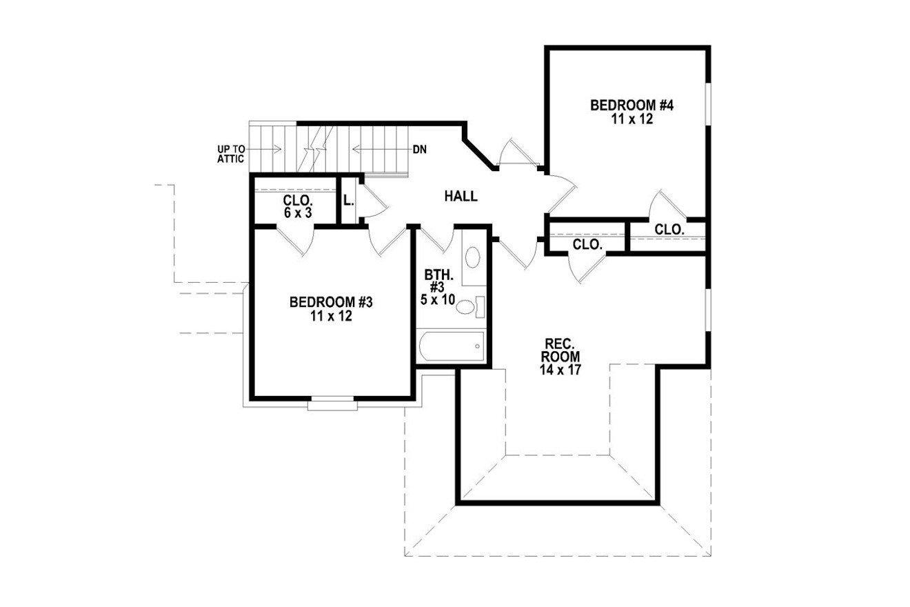 Secondary Image - European House Plan - 11960 - 2nd Floor Plan