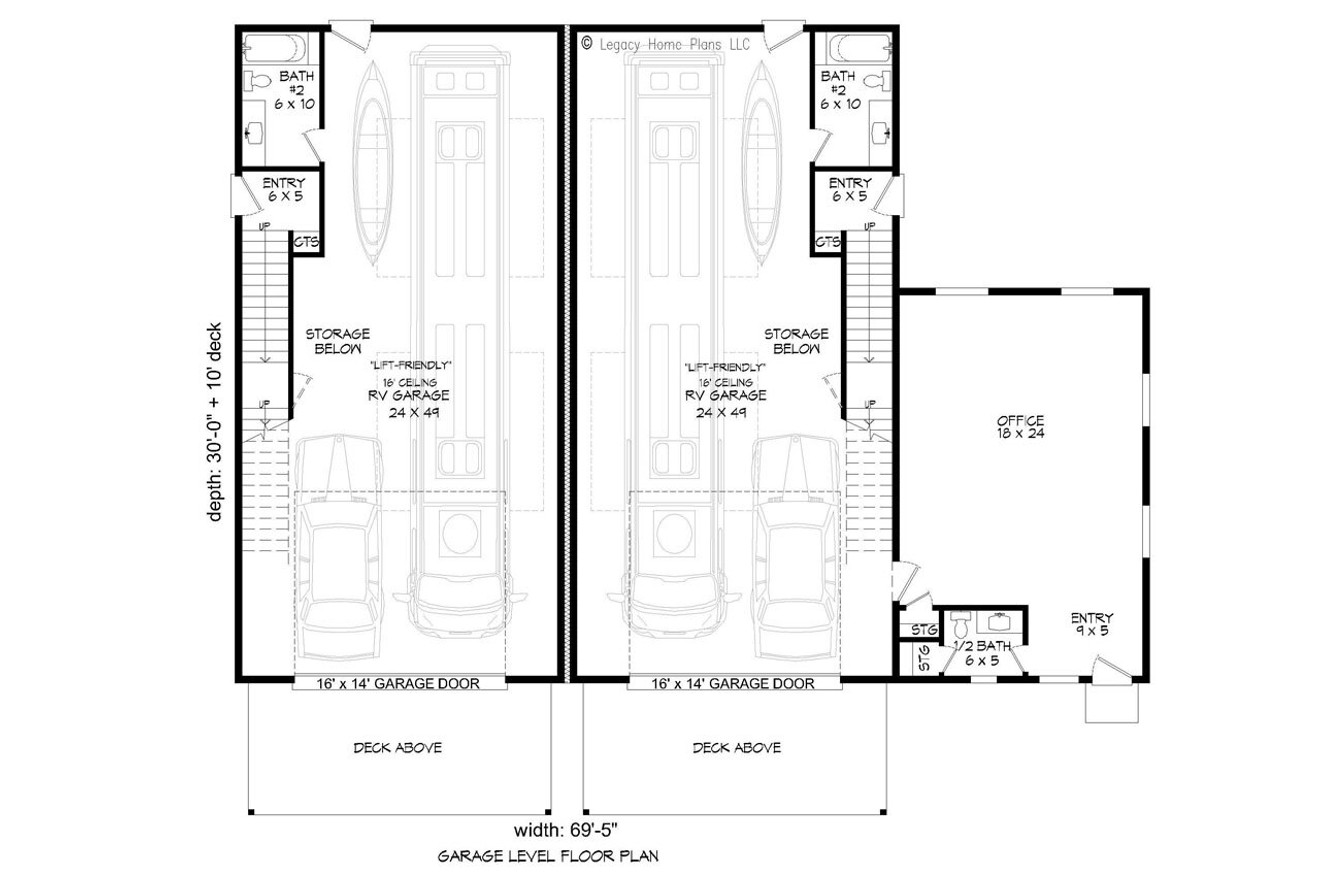 Modern House Plan - Hubbard 12455 - 1st Floor Plan