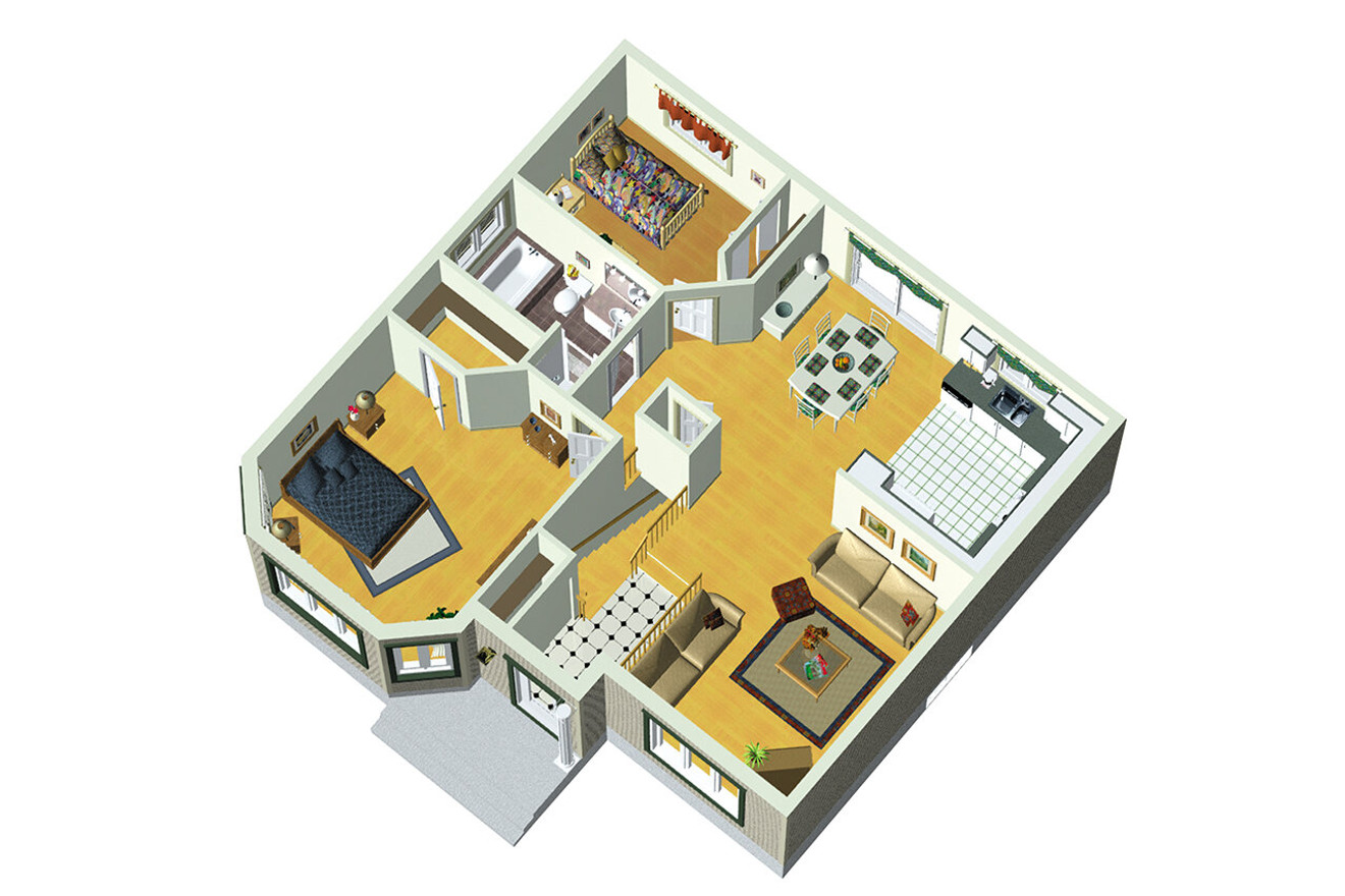 Cottage House Plan - 12663 - 1st Floor Plan