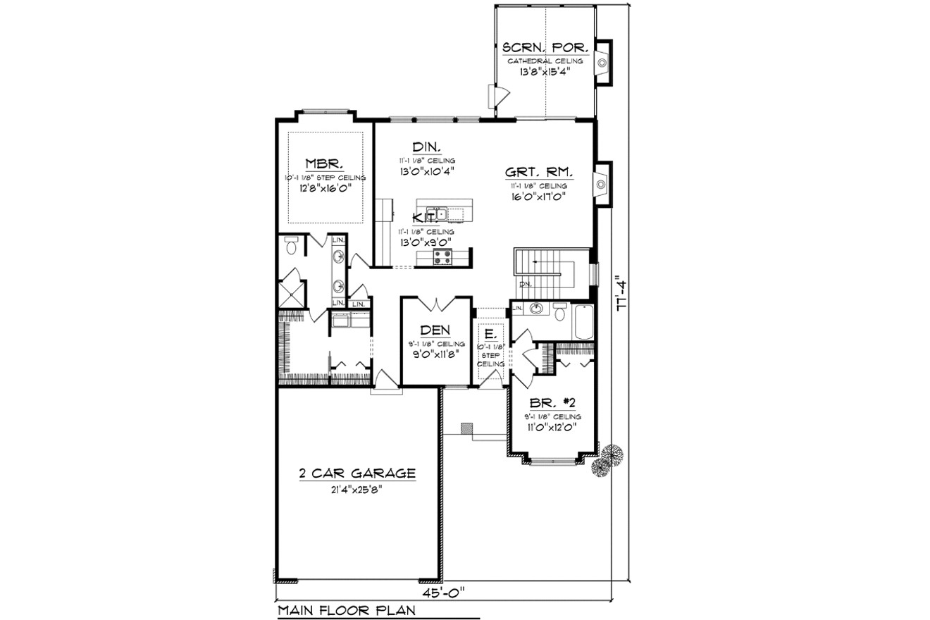 Traditional House Plan - 12771 - 1st Floor Plan