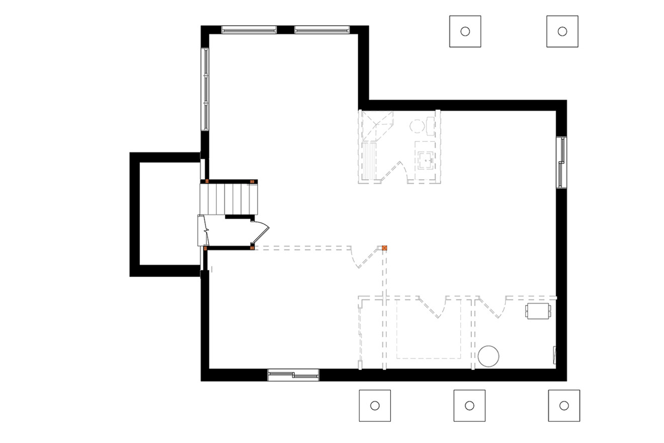 Secondary Image - Modern House Plan - Billy 12900 - Basement Floor Plan