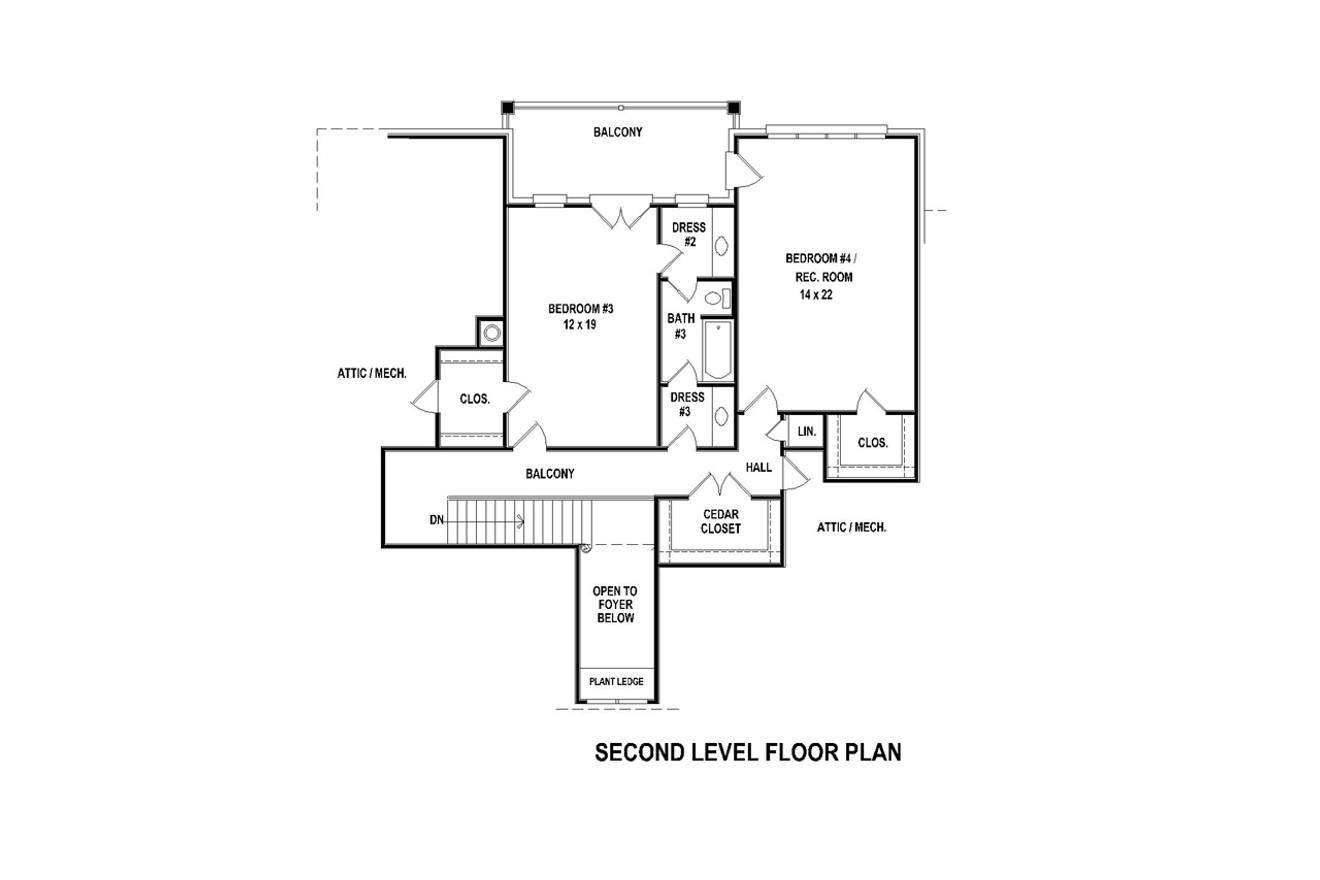 Secondary Image - European House Plan - 13042 - 2nd Floor Plan