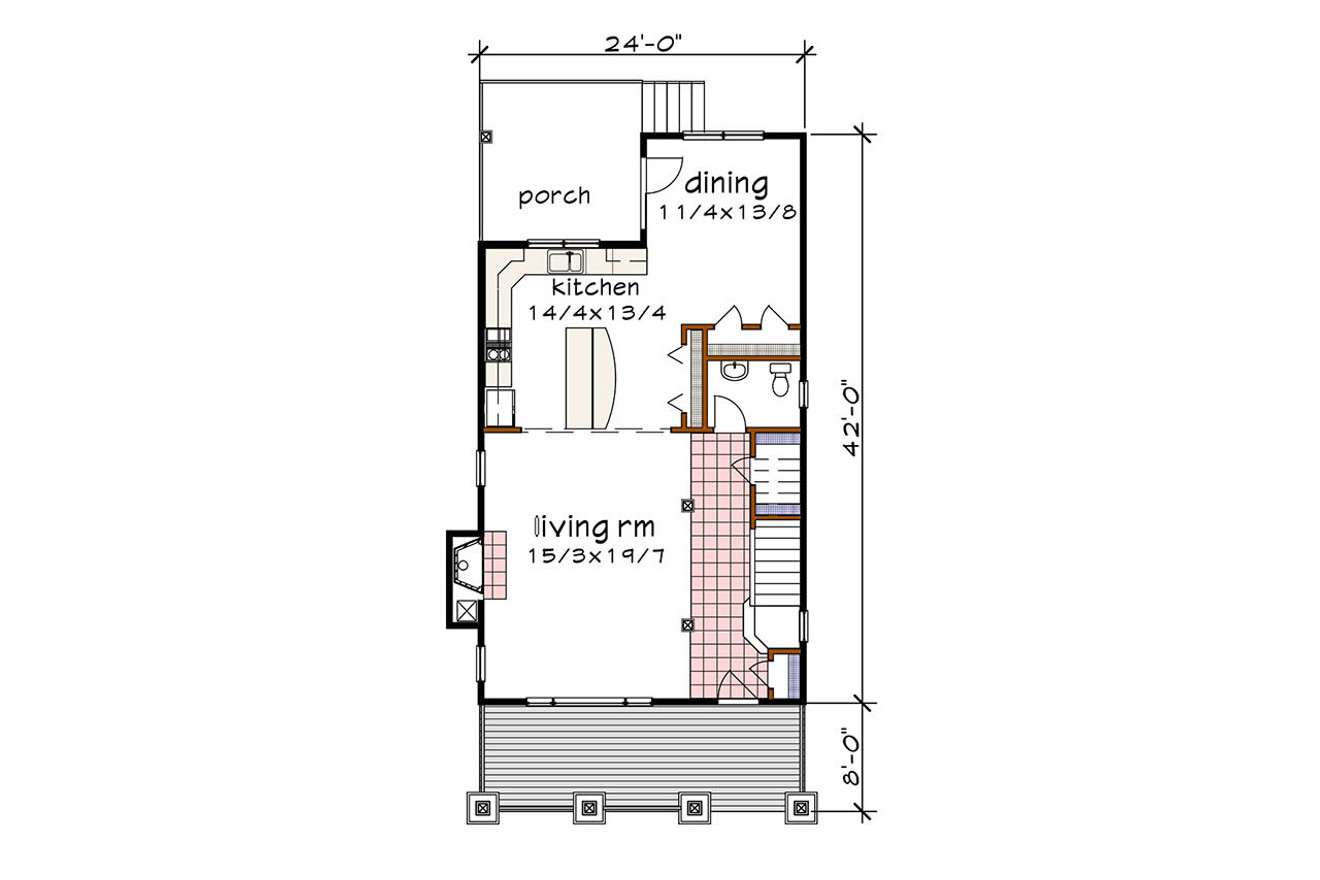 Craftsman House Plan - 13475 - 1st Floor Plan