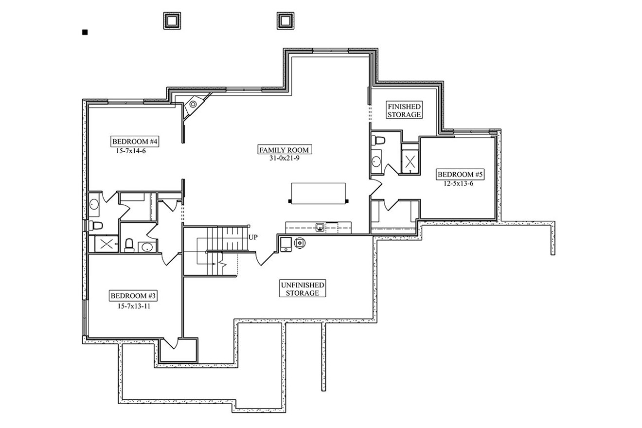 Farmhouse House Plan - Skimmerhorn 13477 - Basement Floor Plan