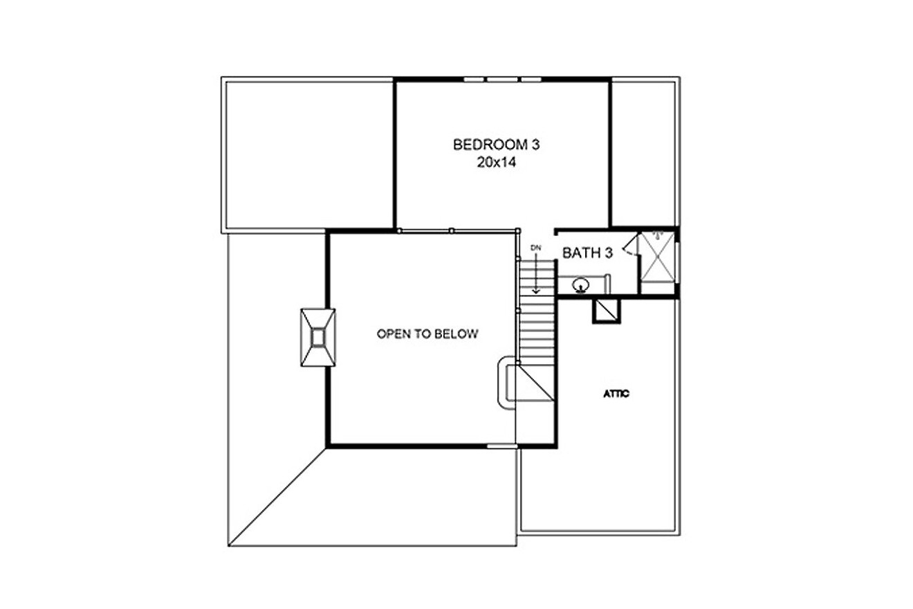 Secondary Image - Cottage House Plan - Sebring 13547 - 2nd Floor Plan