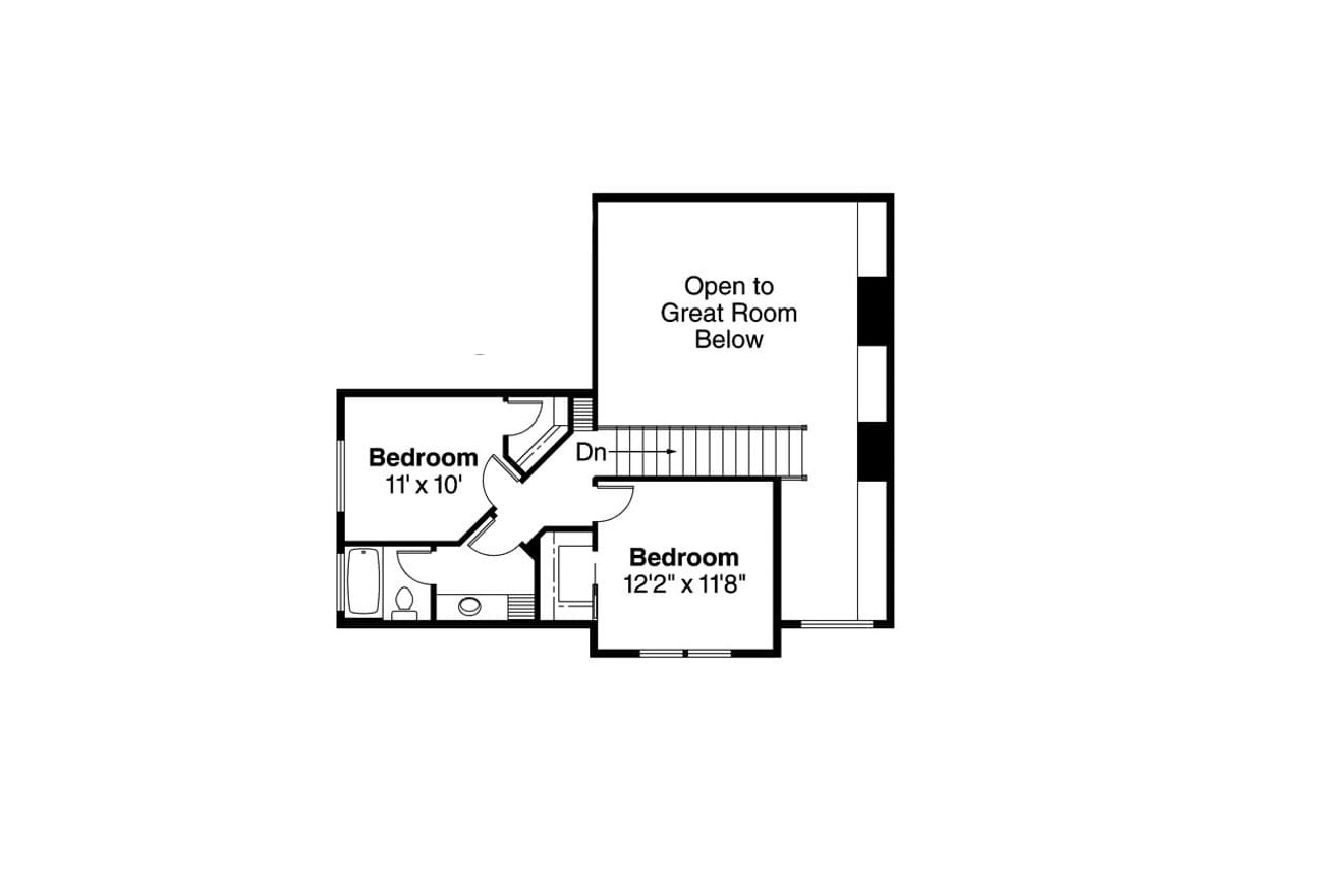 Secondary Image - Country House Plan - Everett 13635 - 2nd Floor Plan