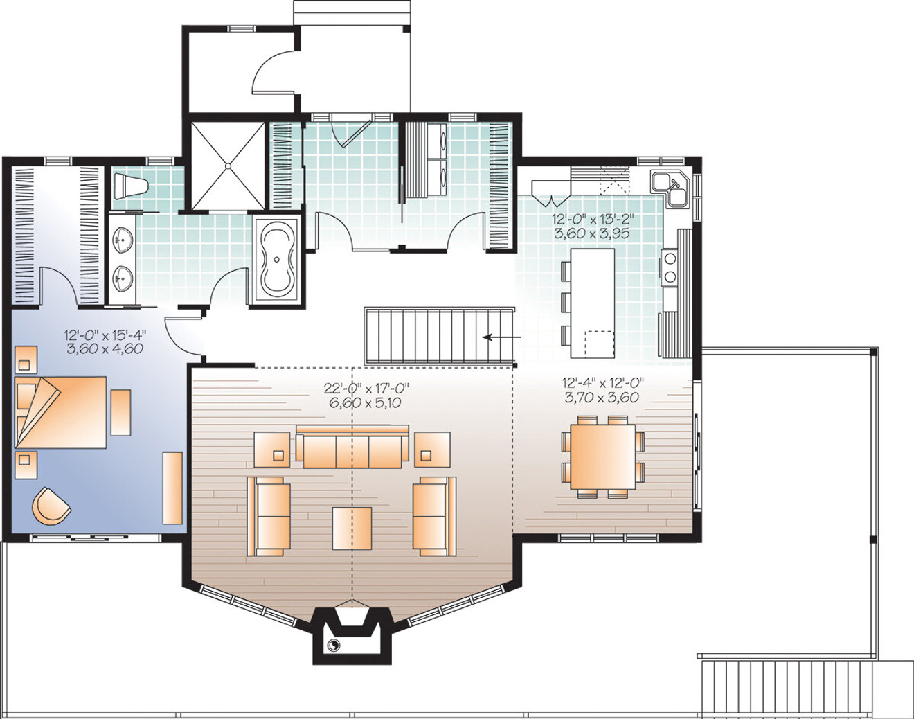 Craftsman House Plan - The Lakeshore 13858 - 1st Floor Plan