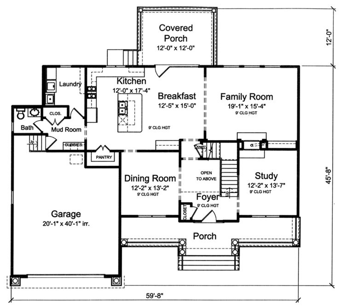 Country House Plan - The Wentcroft II 13871 - 1st Floor Plan